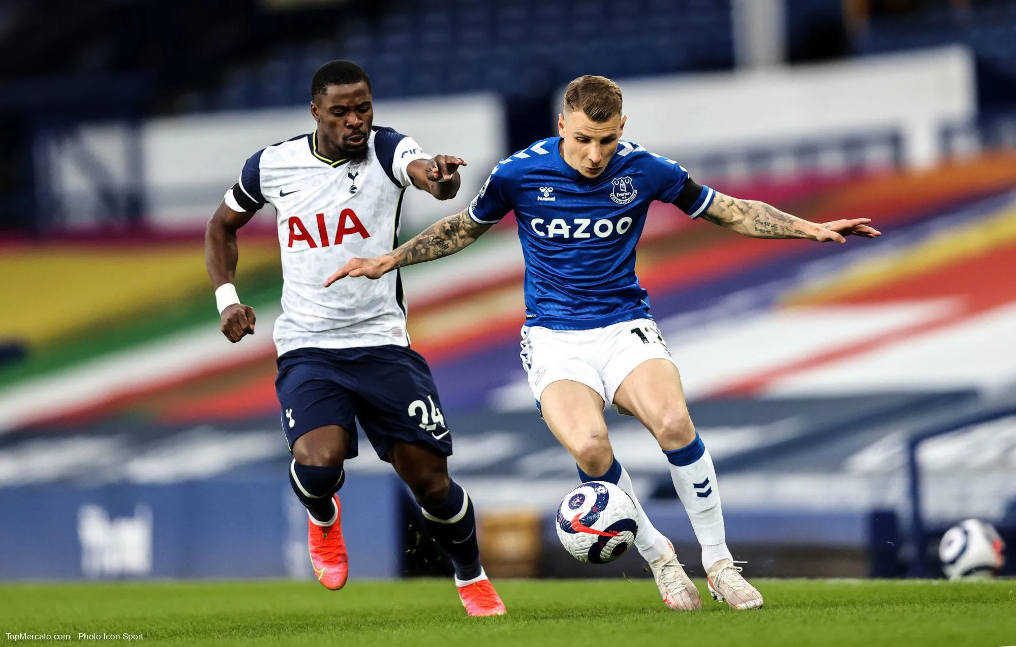 Serge Aurier et Lucas Digne, Everton-Tottenham
