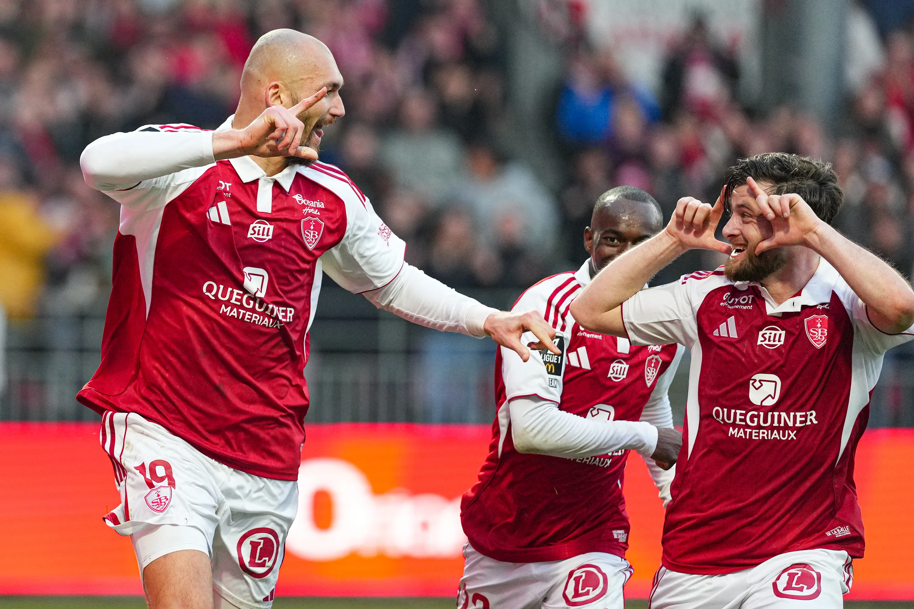 Ludovic Ajorque Romain Del Castillo Stade Brestois