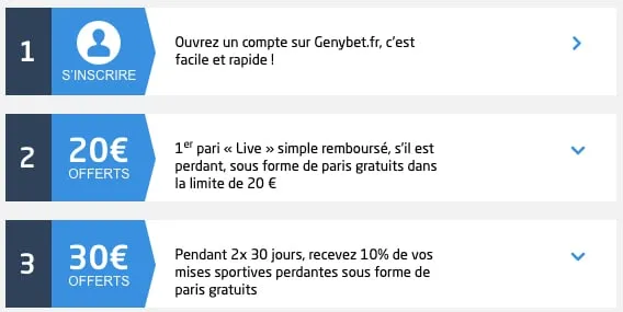 Le bonus sport offert avec le code promo Genybet peut atteindre 50 €
