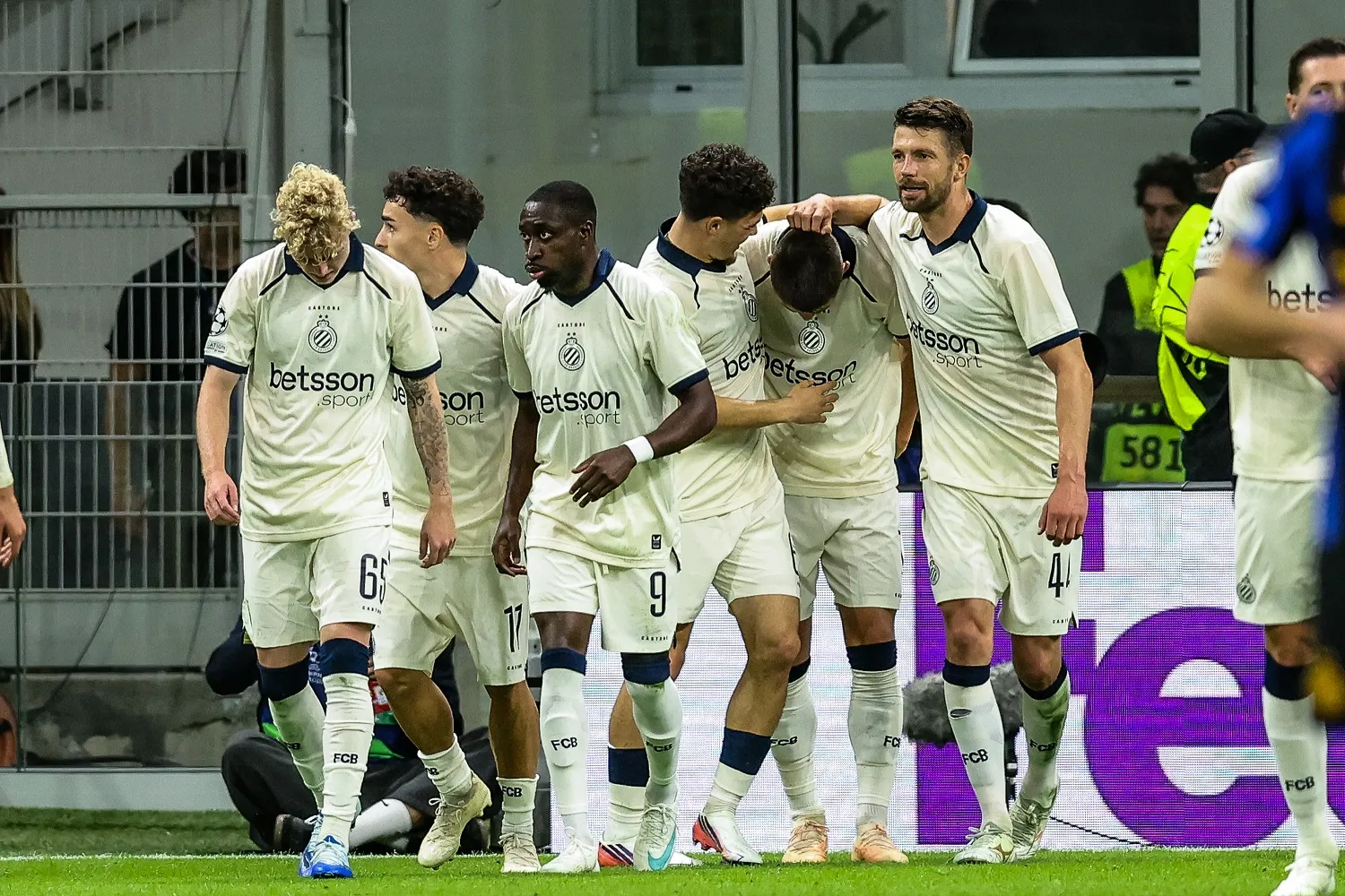 La joie des joueurs de Bruges