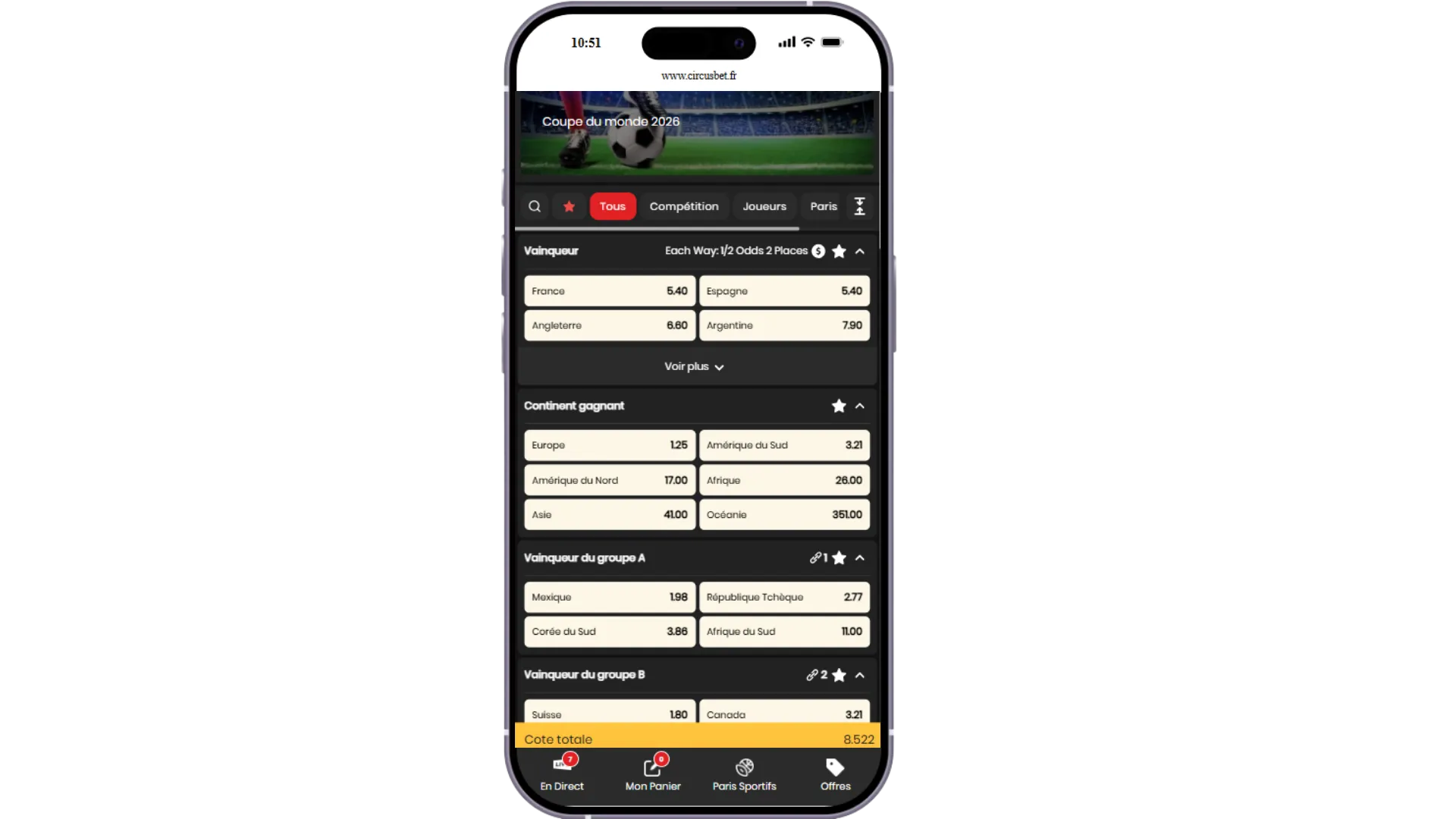 Parier sur la Coupe du Monde avec CircusBet