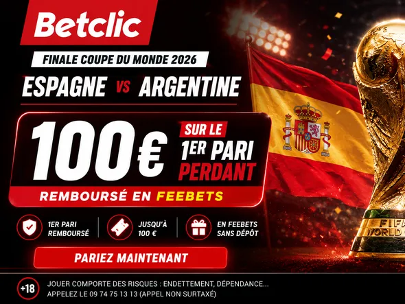 Code promo Betclic Espagne-Argentine : 100 € remboursés en feebets sur le 1er pari et Messi décisif 2 fois ou plus à 5,50 pour la finale du Mondial