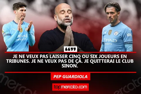 Manchester City : “je ne veux pas avoir 24, 25, 26 joueurs”, les 8 Cityzens en danger