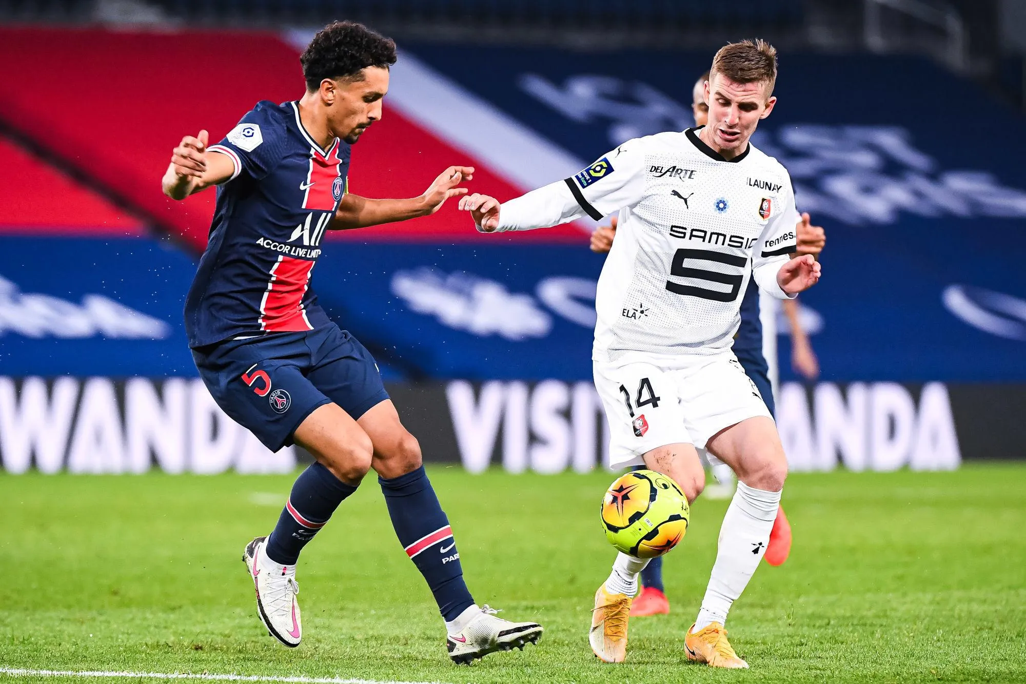 Marquinhos et Bourigeaud, PSG - Rennes