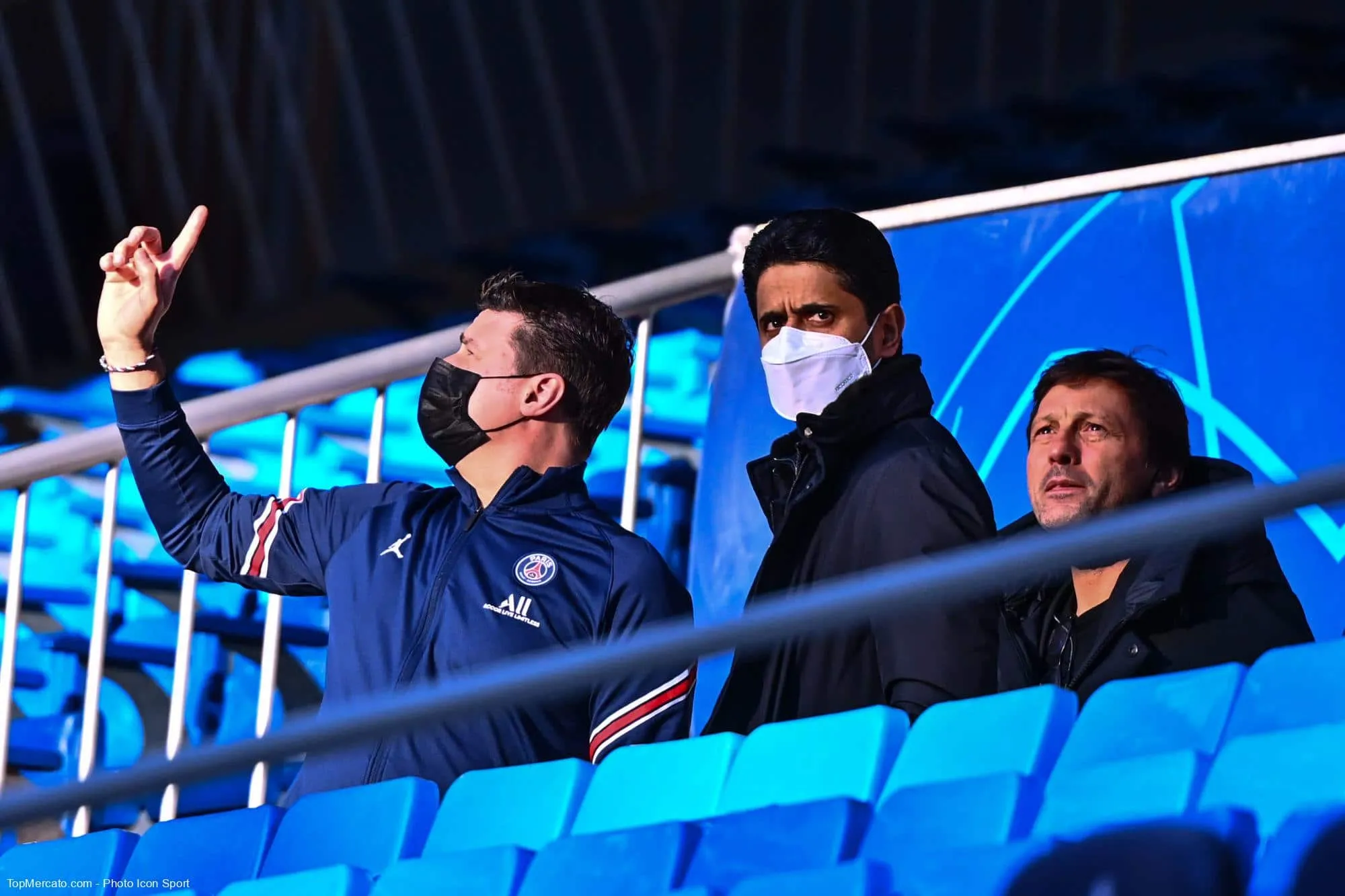 Mauricio Pochettino, Nasser Al-Khelaifi, Leonardo, PSG