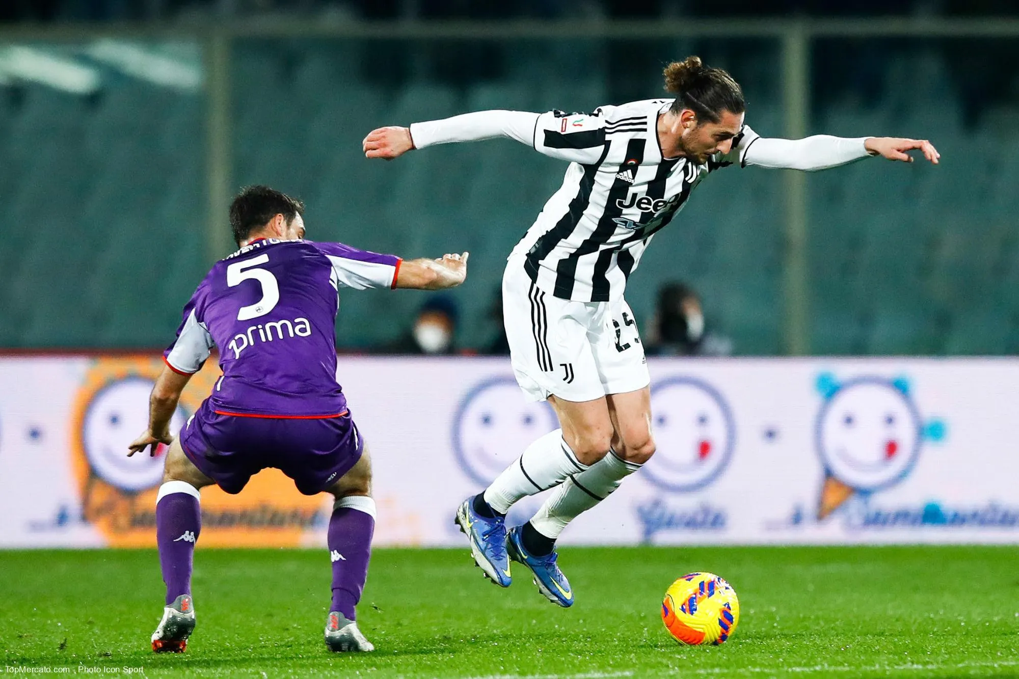 Adrien Rabiot, match Fiorentina-Juventus Turin