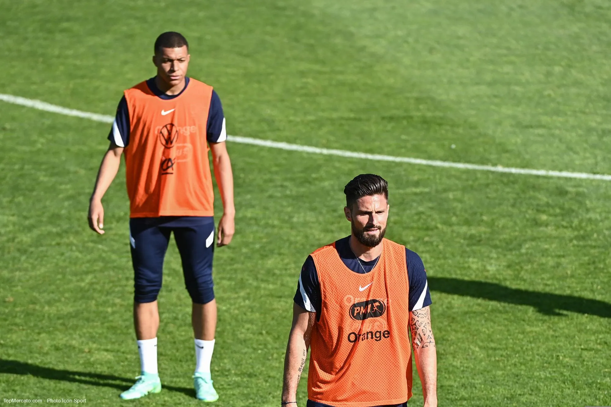 Kylian Mbappé et Olivier Giroud, Equipe de France