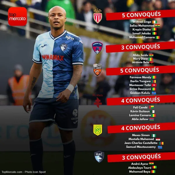 Convoqués Ligue 1, CAN 2024