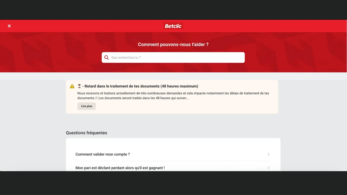 Trouvez la réponse à vos questions sur la FAQ Betclic