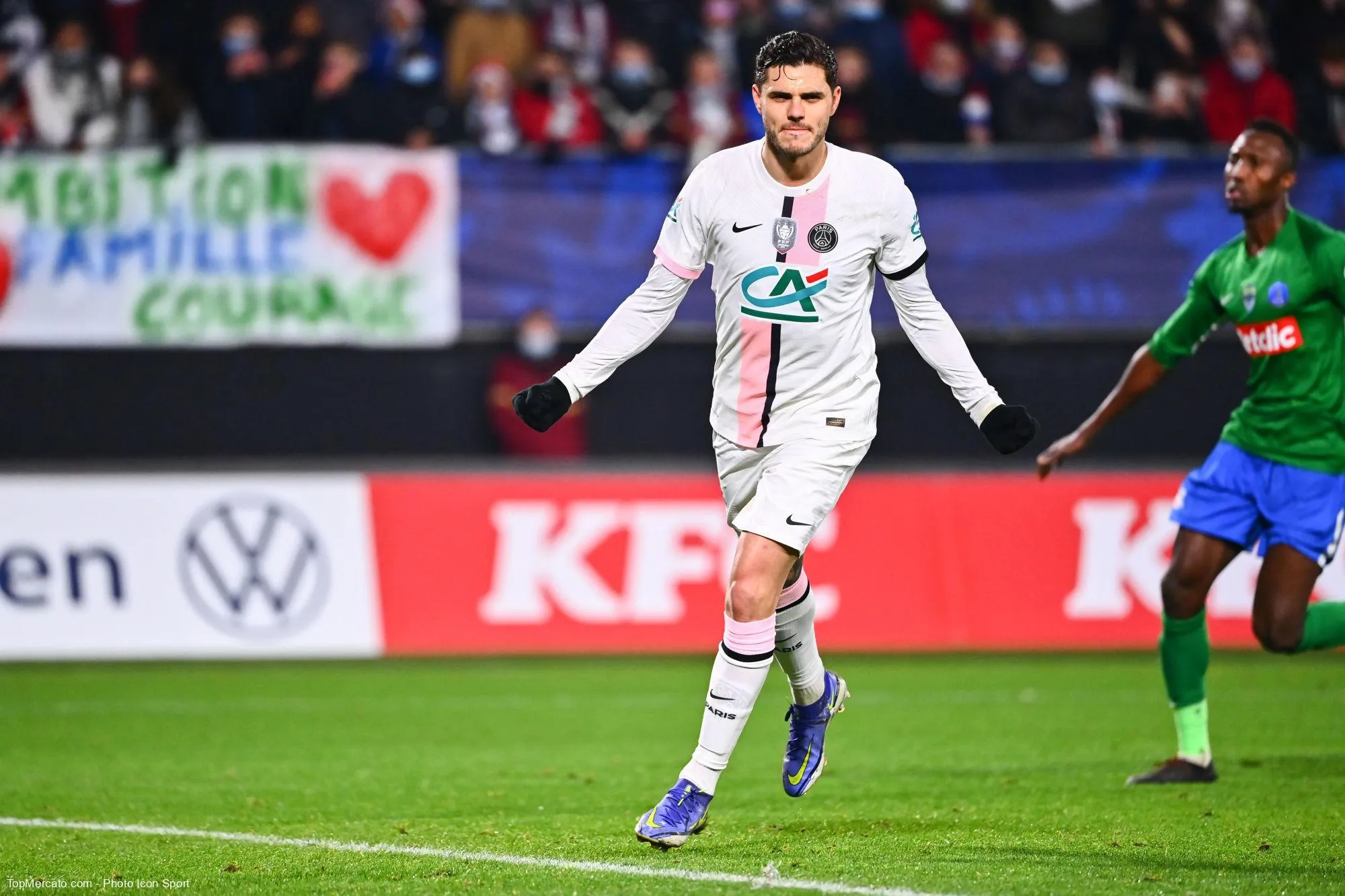 Mauro Icardi, match Feignies Aulnoye-PSG Paris Saint-Germain