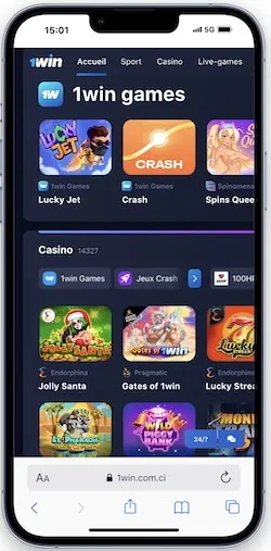 Bookmaker africain 1win