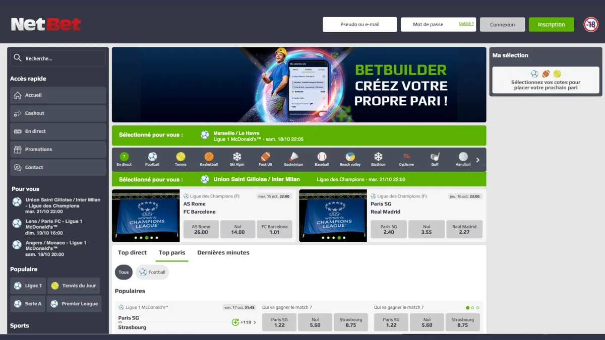 NetBet est un bon bookmaker foot pour les néophytes