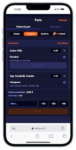 Jouez un prono sur Betsson avec le code bonus de Betsson