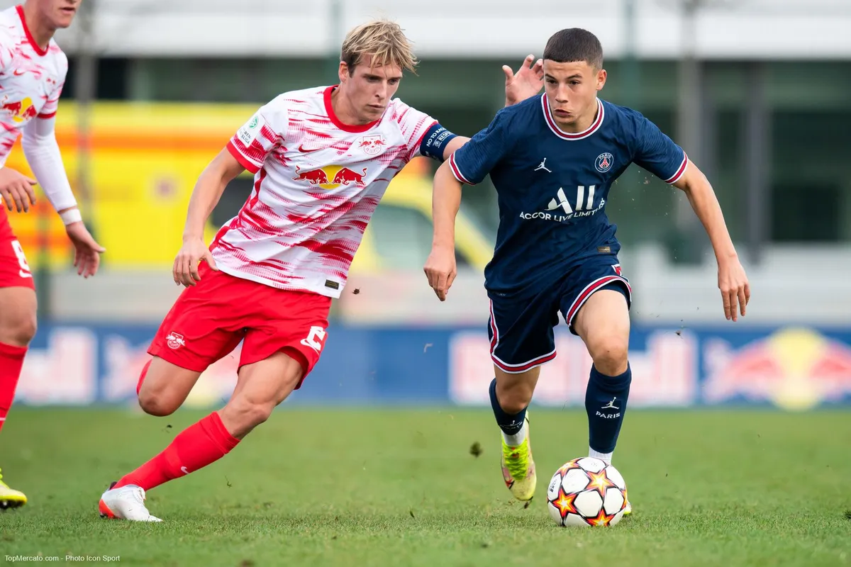 Ismaël Gharbi, match RB Leipzig-PSG Paris Saint-Germain Youth League