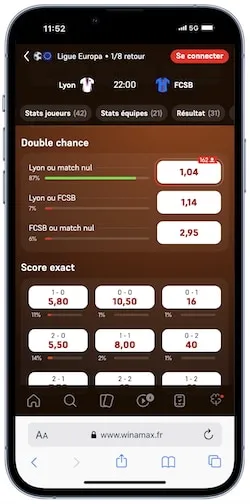 Double chance Winamax