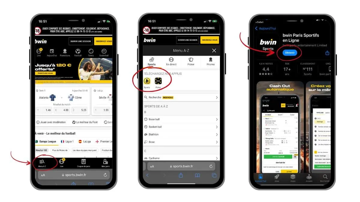 télécharger l'application Bwin à partir su dite 