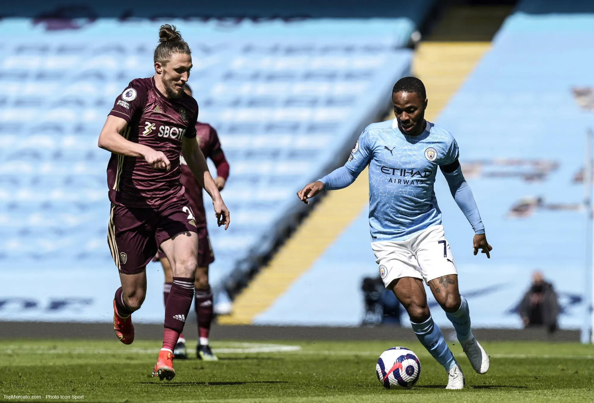 Luke Ayling et Raheem Sterling, Manchester City-Leeds United