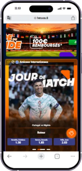 La page d’accueil de Betsson le 10 juin 2026