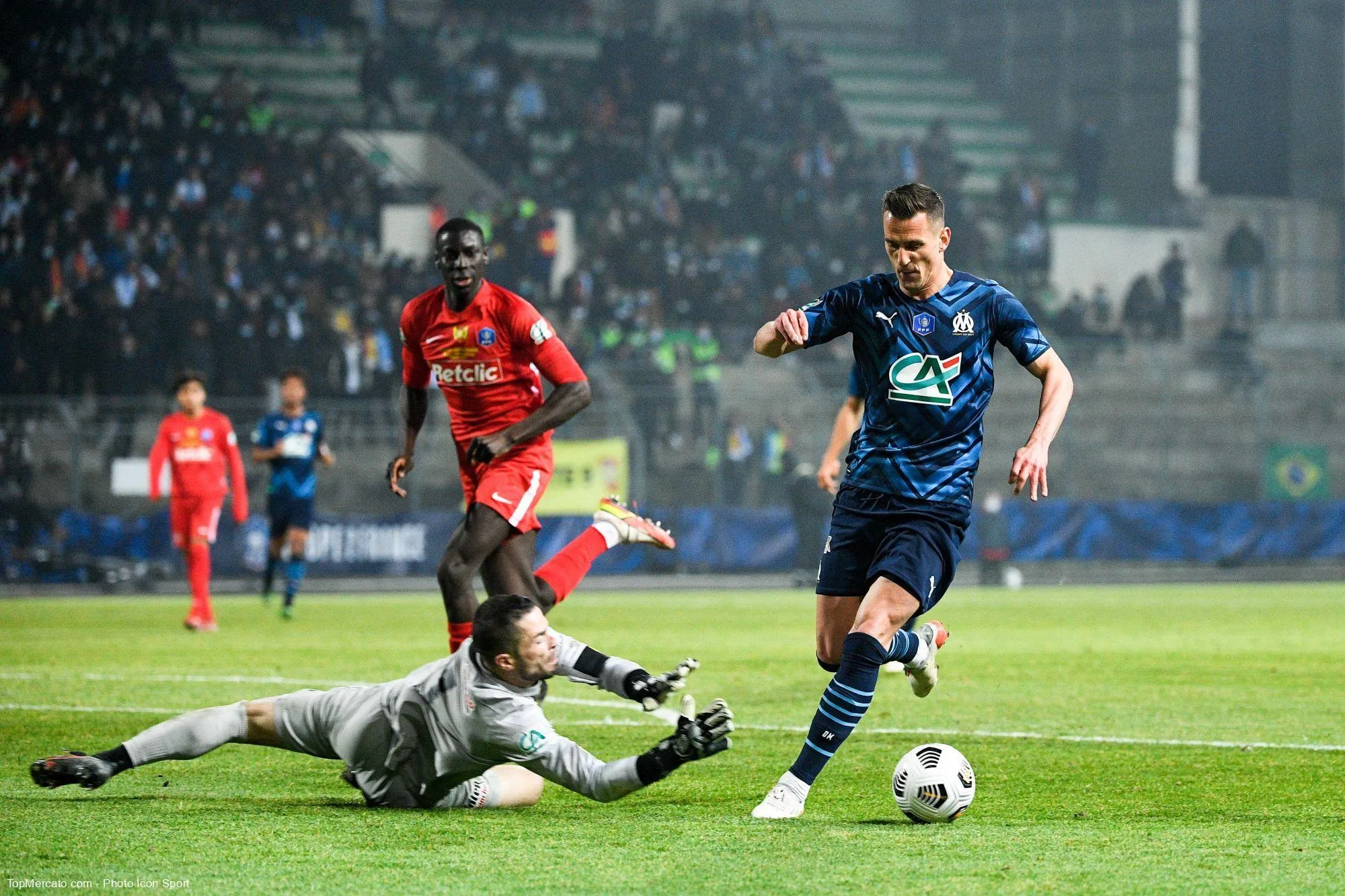 Arkadiusz Milik, match Chauvigny-OM Olympique de Marseille