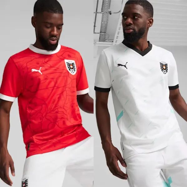 Maillot Autriche Euro 2024 domicile extérieur