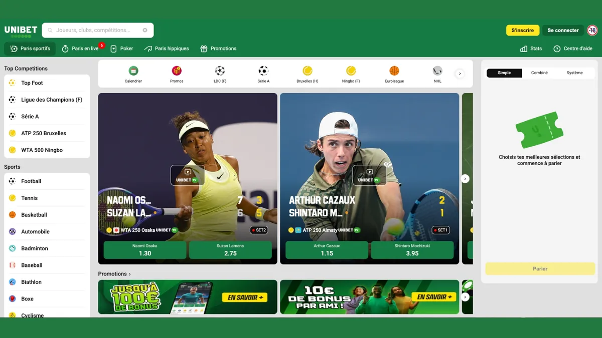 Unibet est sans doute le meilleur site de pronos multi-univers en France