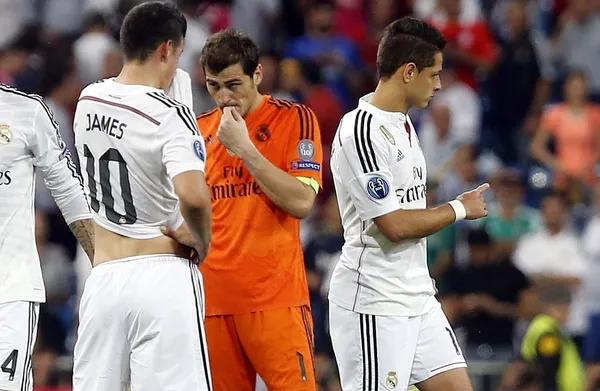 IKER CASILLAS / JAMES RODRIGUEZ, Javier Hernandez Chicharito, Real Madrid
