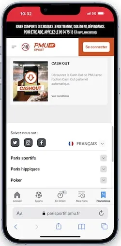 Retirez la mise ou les gains de votre pari sportif PMU avant le résultat officiel