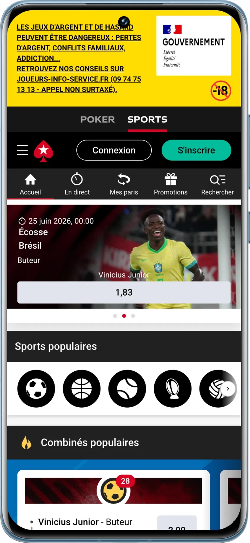 Pokerstars sport, pour parier et jouer au poker sur le même compte