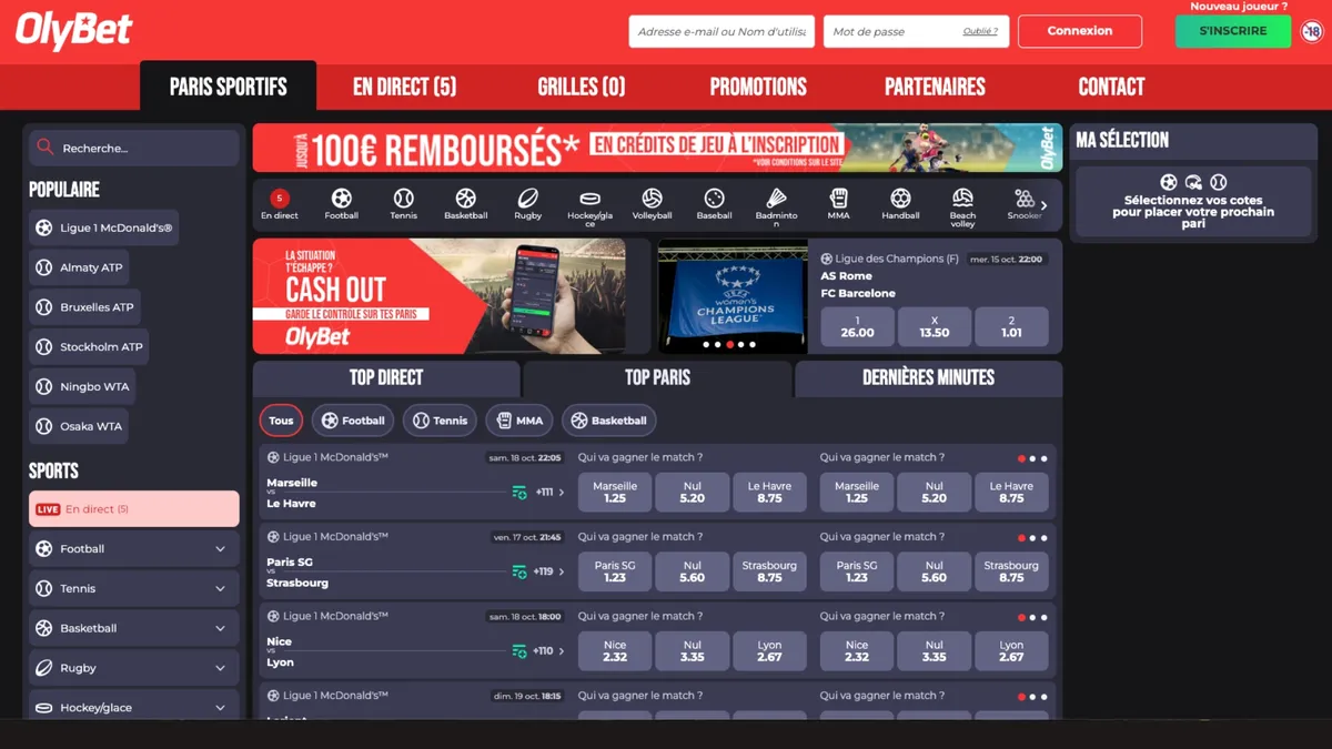 OlyBet fait partie des meilleurs nouveaux sites de pronos à découvrir