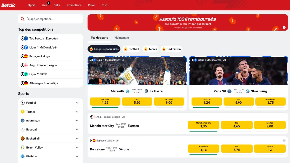 Betclic fait partie des meilleurs bookmakers en France