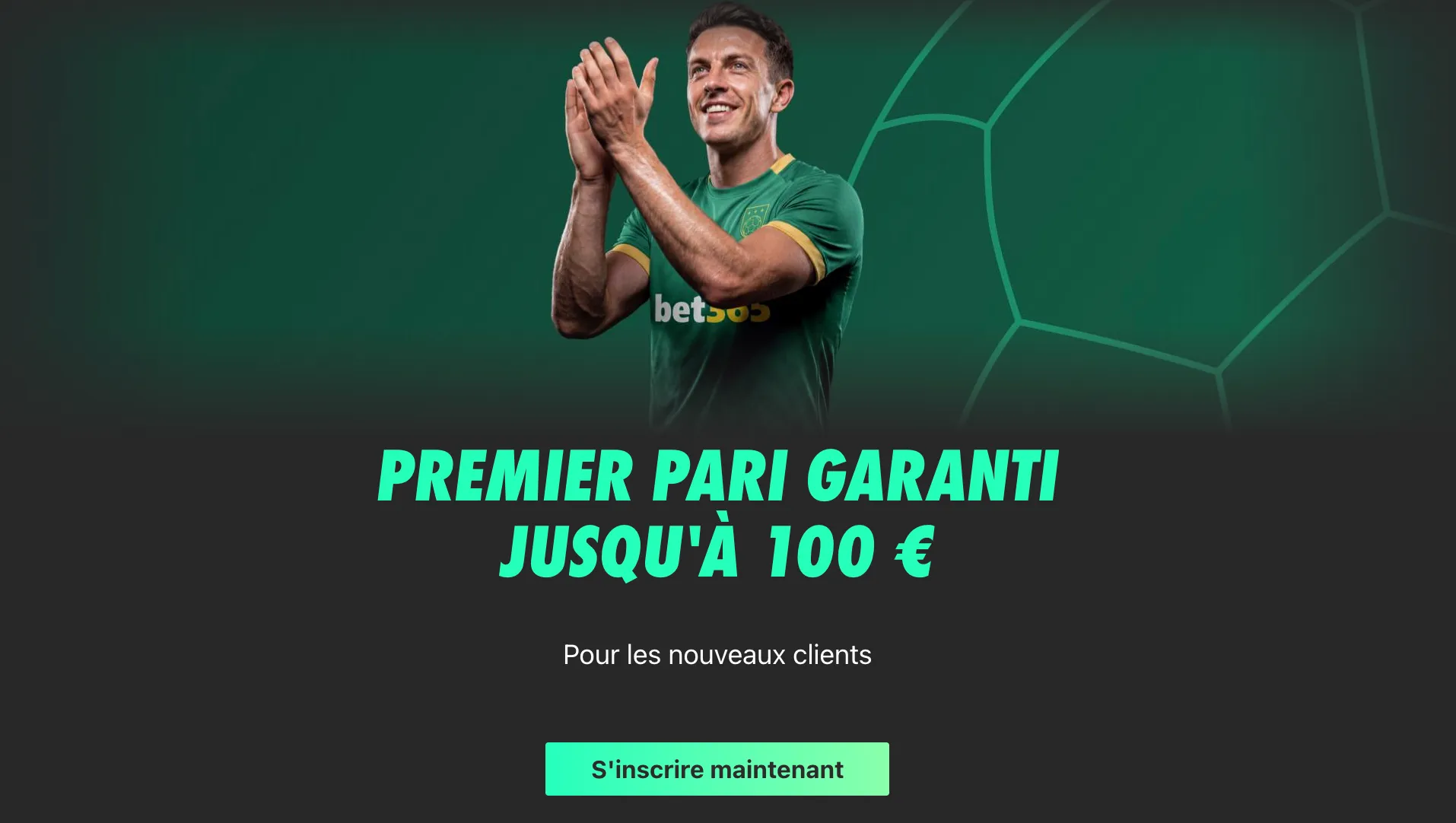 bet365 offre jusqu'à 100 € de bonus en freebets pour votre inscription.