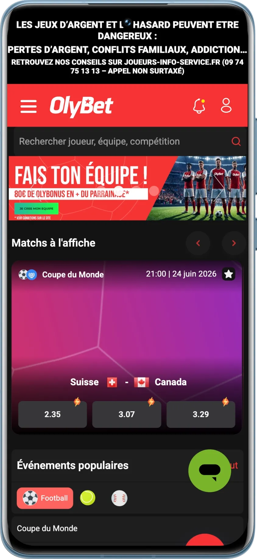 Olybet, excellent pour les joueurs réguliers