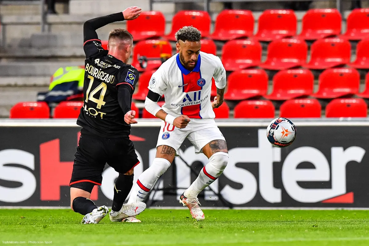 Neymar et Benjamin Bourigeaud, Rennes-Paris