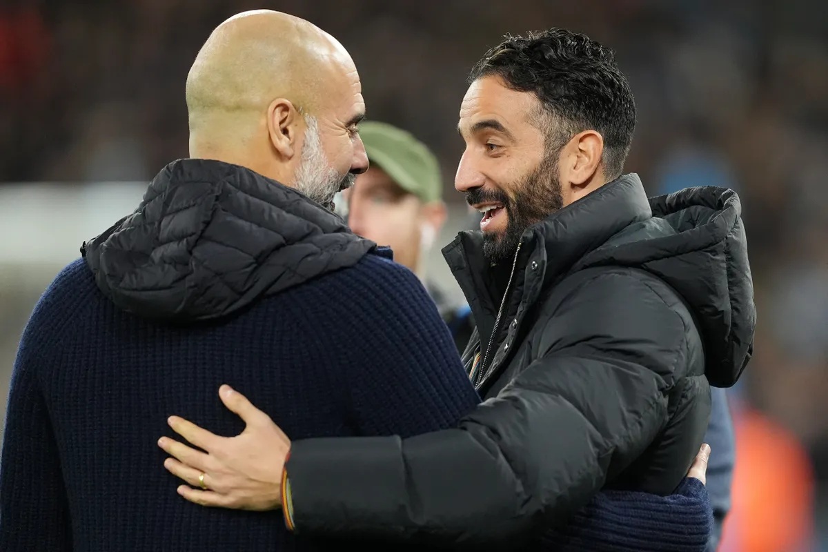 Pep Guardiola Ruben Amorim Manchester City Manchester United