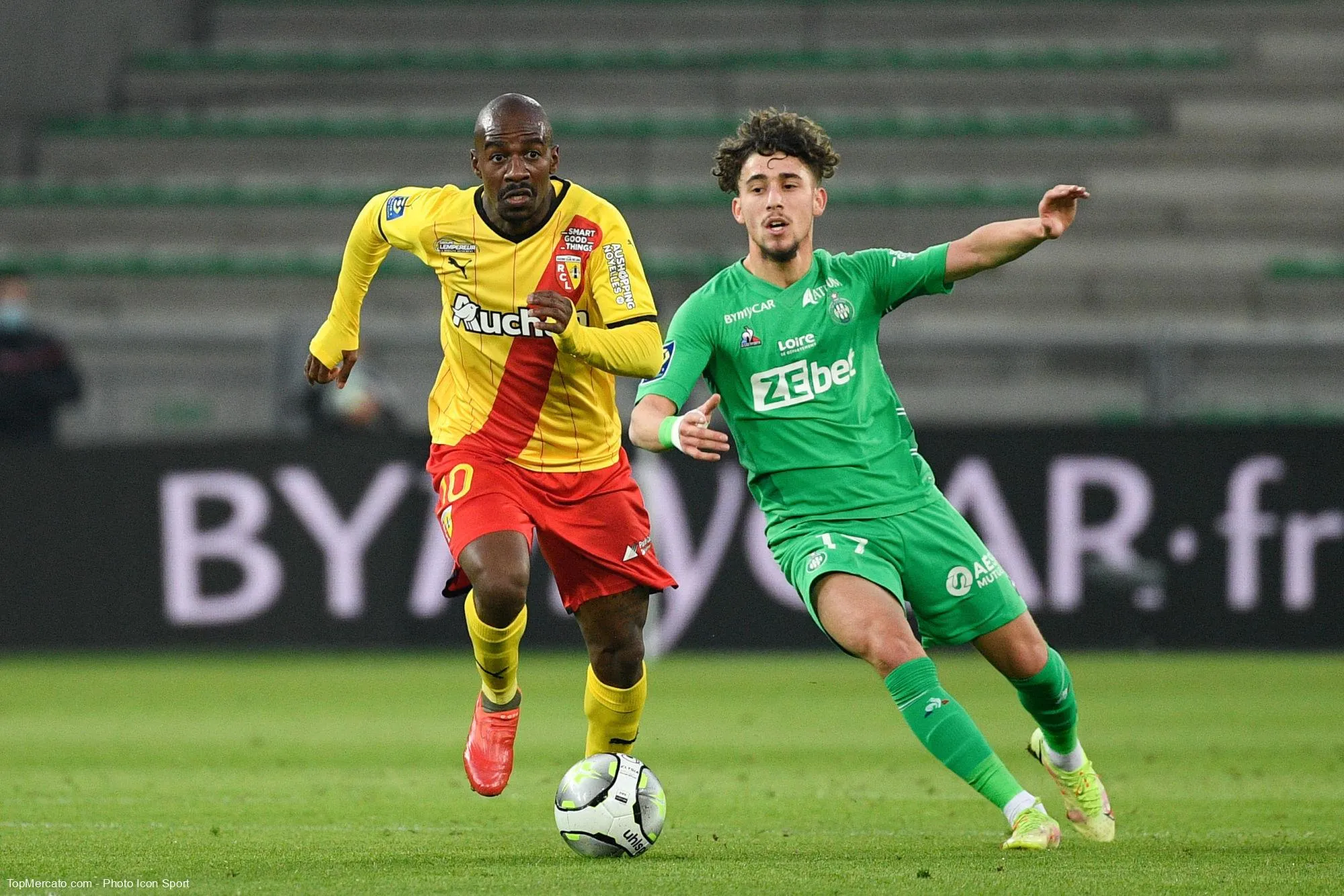 Gael Kakuta Adil Aouchiche match RC Lens AS Saint-Etienne