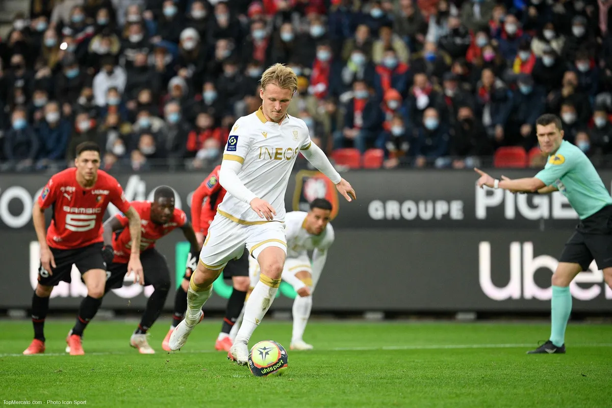 Kasper Dolberg, match SRFC Stade Rennais-OGCN Nice