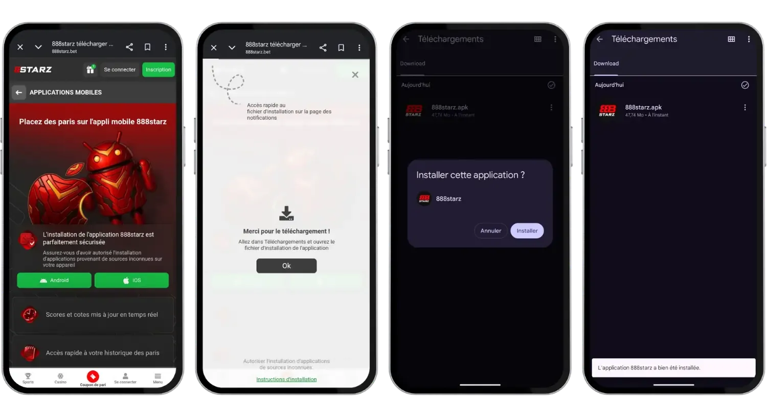 Comment télécharger l'APK 888starz sur Android