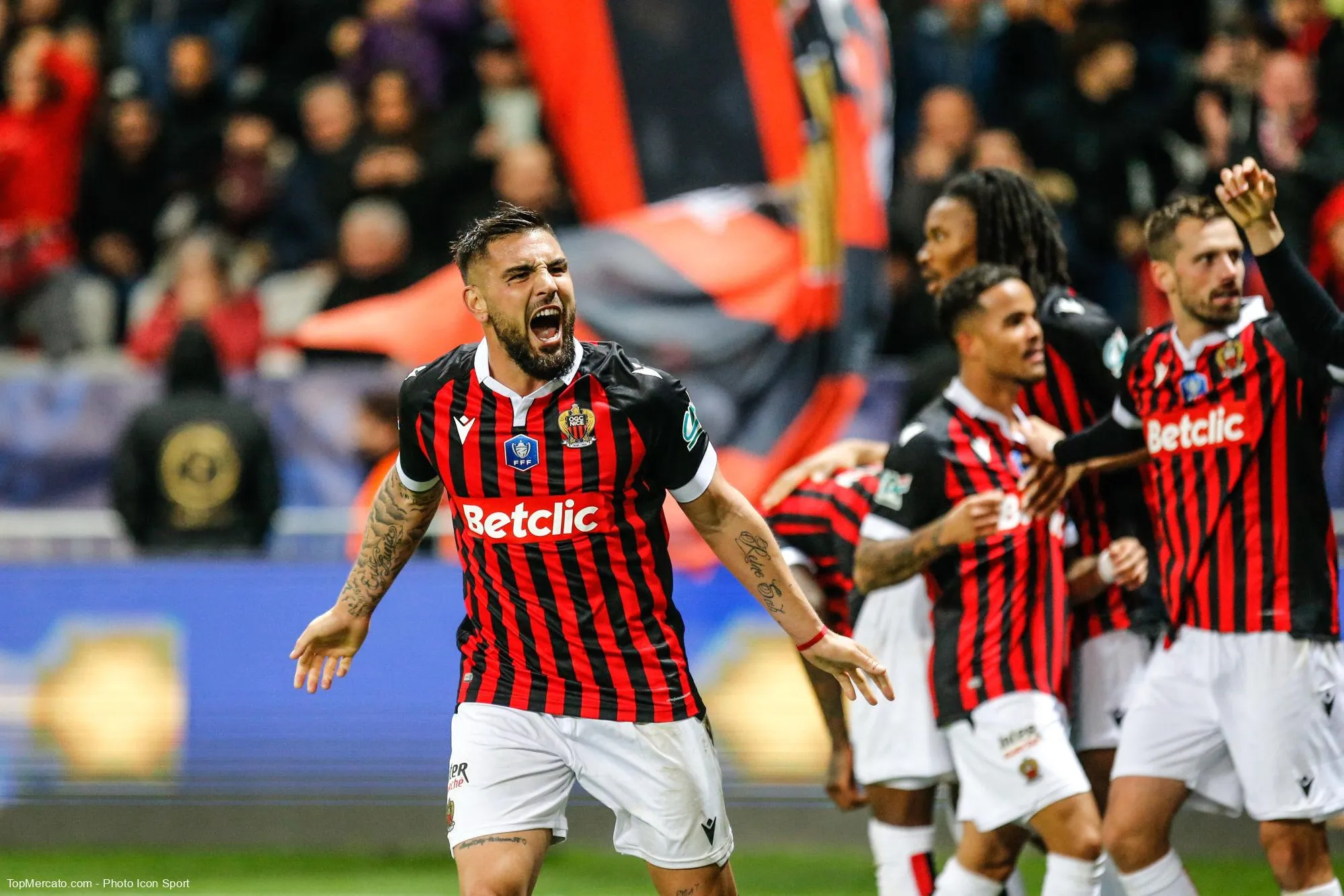 Andy Delort, match OGC Nice-OM Olympique de Marseille