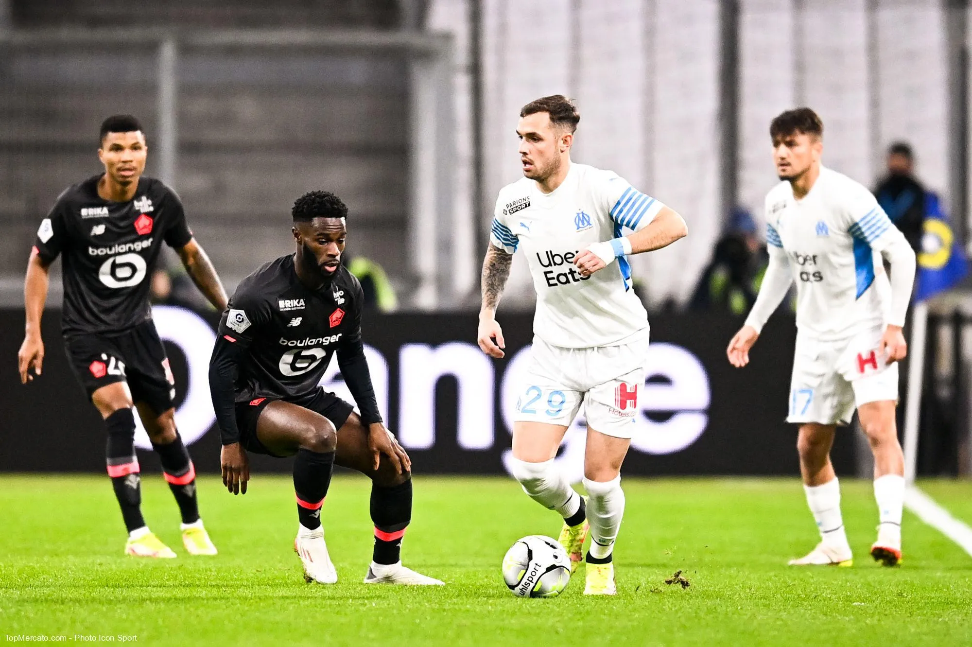 Jonathan Bamba et Pol Lirola, match OM Olympique de Marseille-Lille LOSC