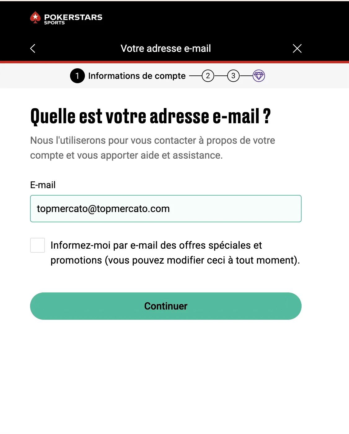 Les étapes pour s'inscrire sur Pokerstars 