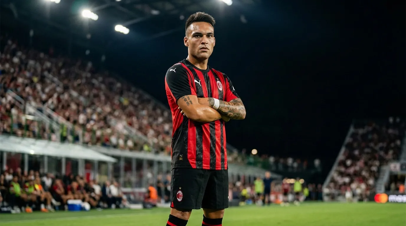 Lautaro Martinez AC Milan - Nano Banana Pro (IA)