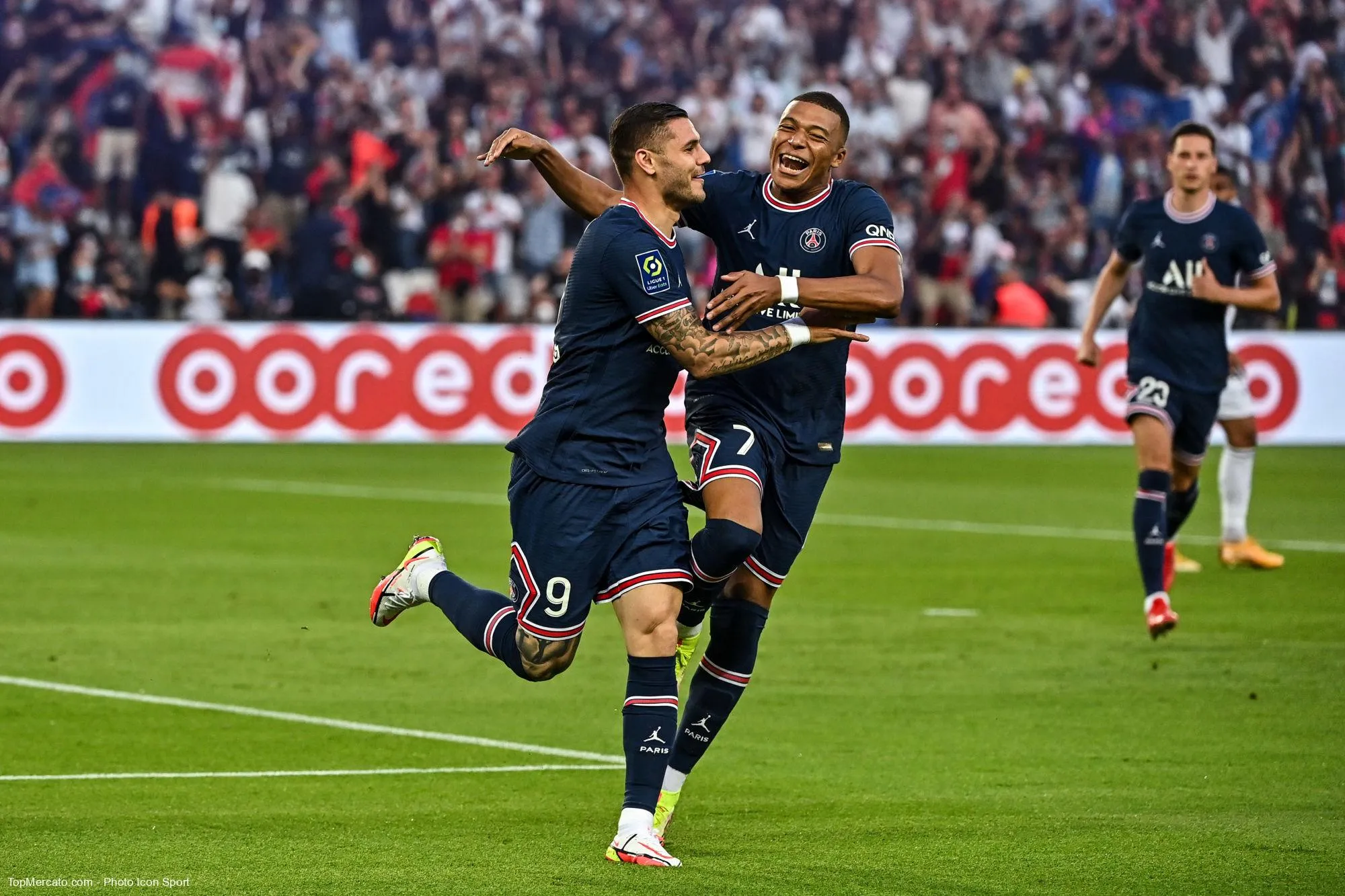 Kylian Mbappé et Mauro Icardi, PSG-RCSA