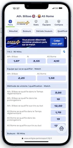 Pari sur mesure Parions Sport