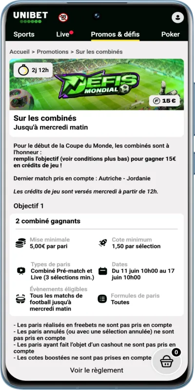 Unibet a mis en place des promos à durée limitée pour le Mondial