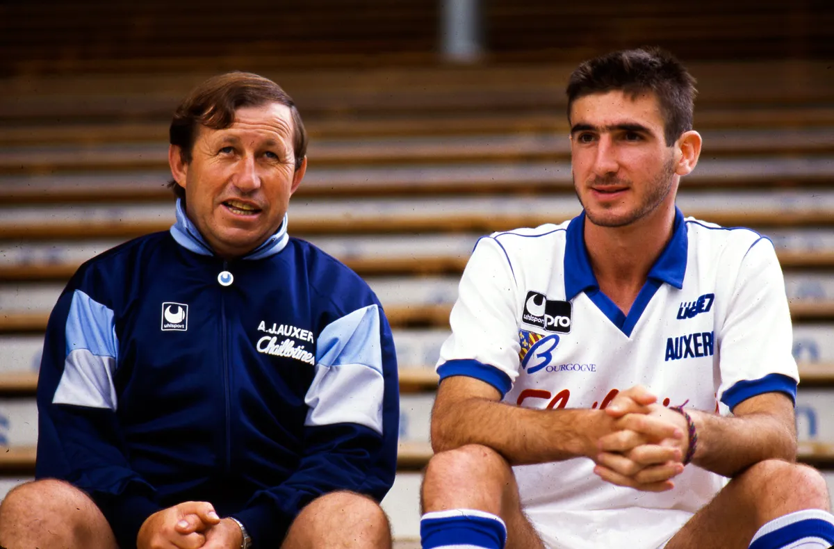 Guy Roux et Eric Cantona (AJ Auxerre)