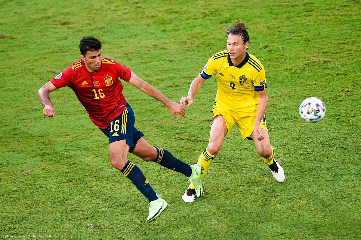 Rodri et Albin Ekdal, Espagne-Suède