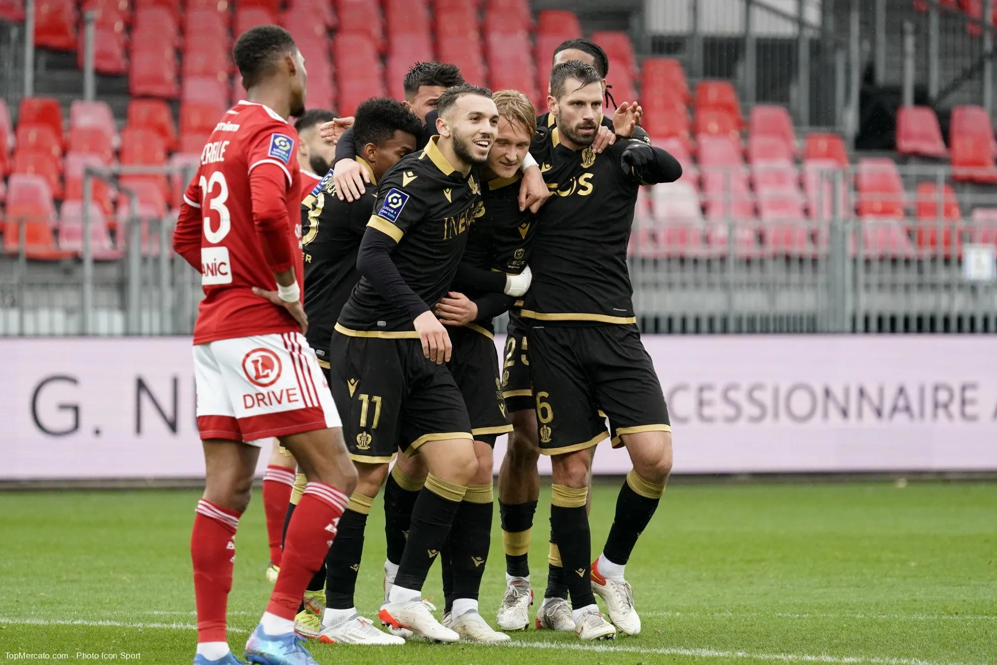 Kasper Dolberg, match Stade Brestois-OGC Nice