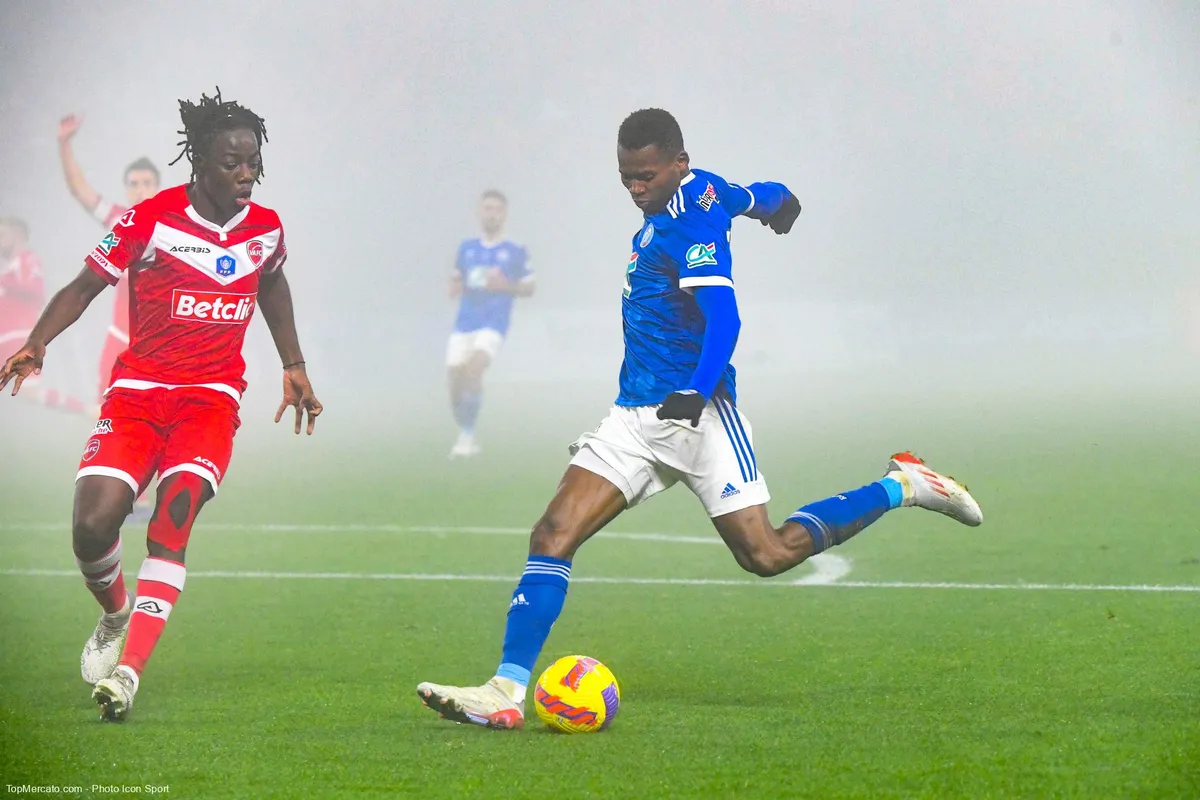 Habib Diallo, match VAFC Valenciennes-RCSA Strasbourg