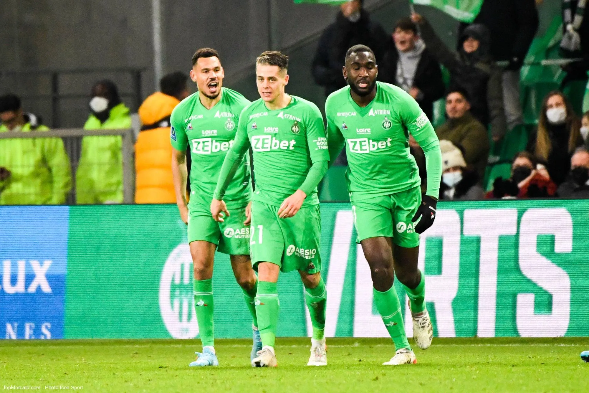 Sada Thioub, Timothée Kolodziejczak, Romain Hamouma, ASSE, Saint-Etienne