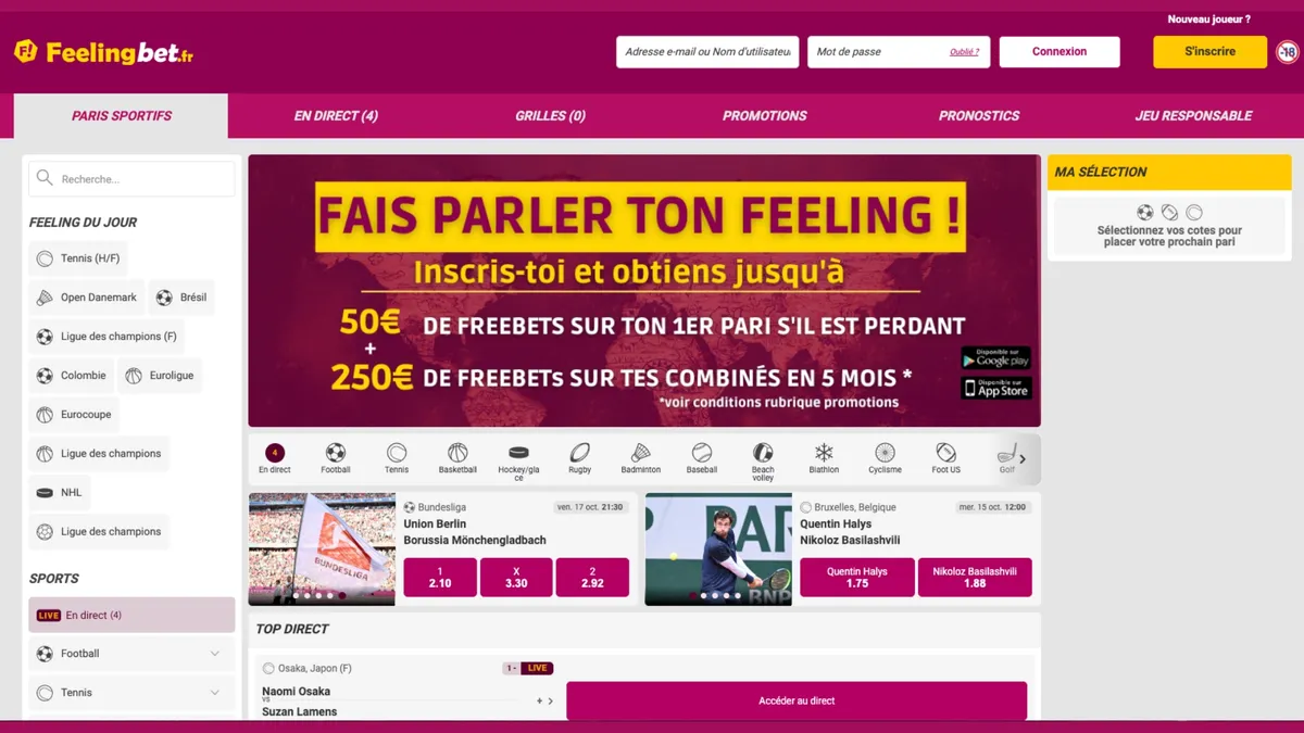 Feelingbet est le meilleur site pour ceux qui ont une bankroll importante